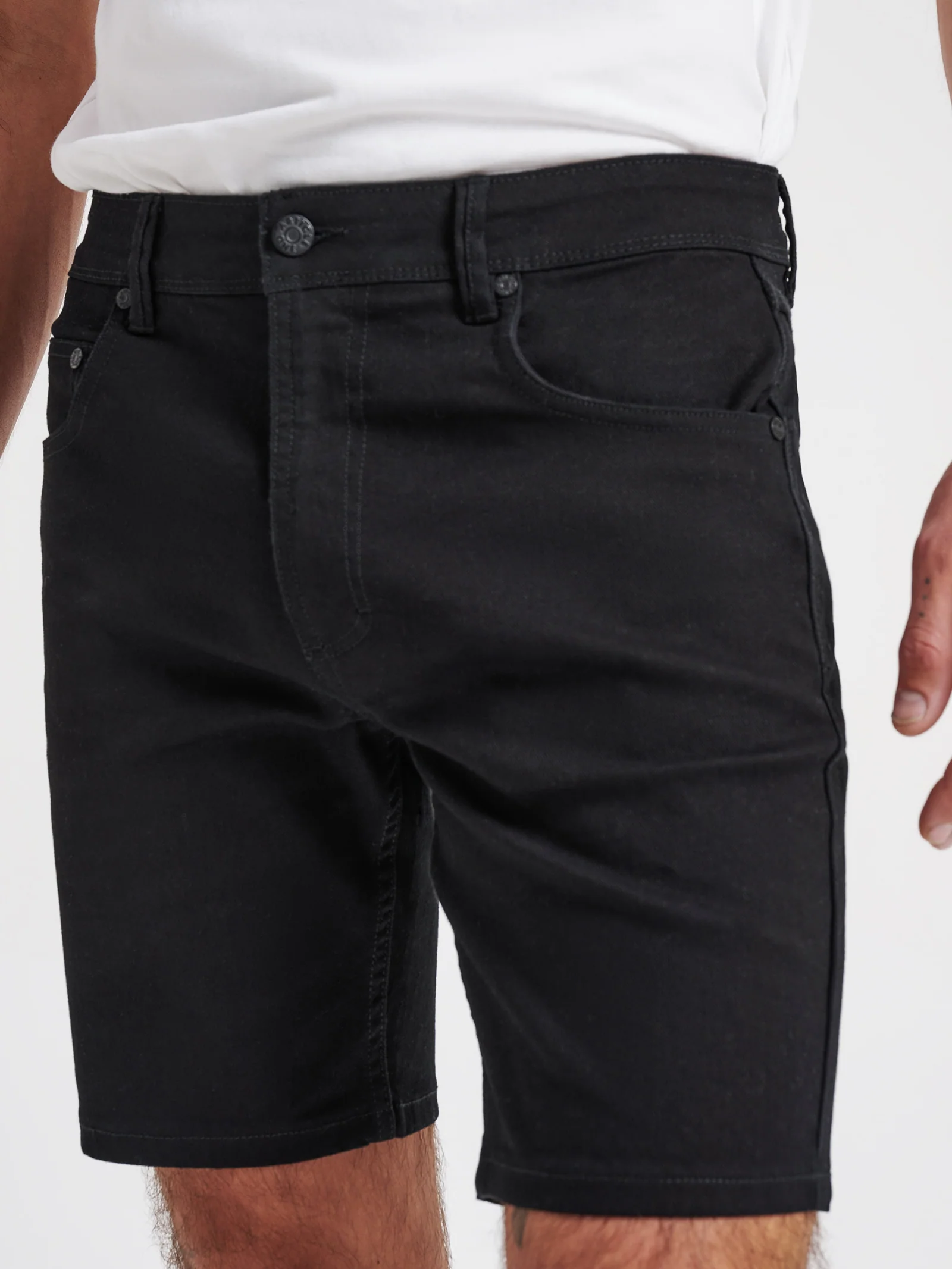 Zane Skinny Denim Shorts - Image 3