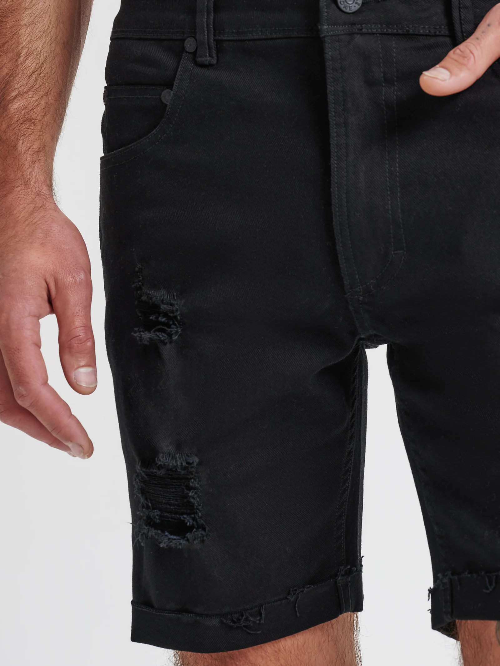 Zane Skinny Denim Shorts - Image 4