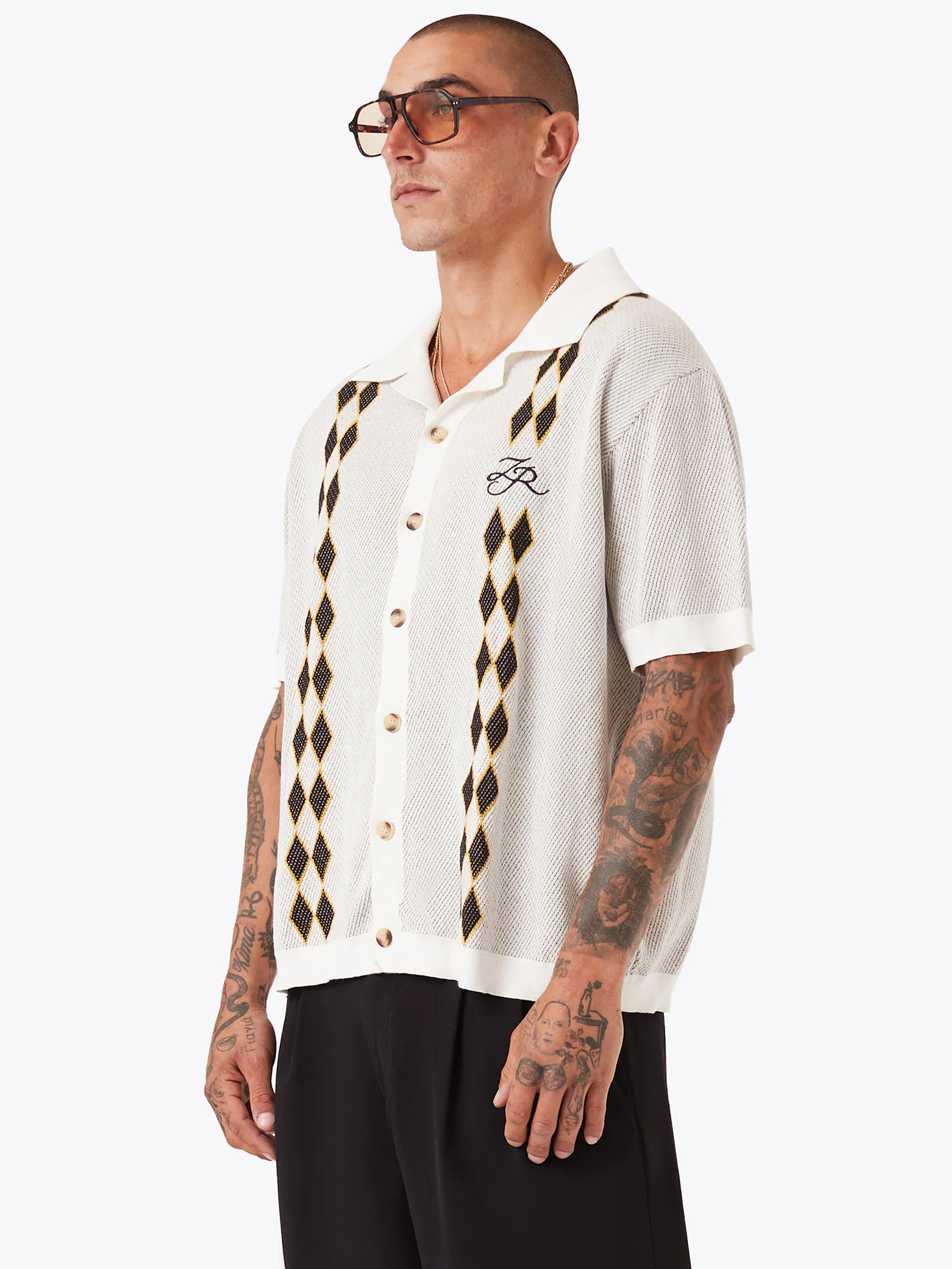 Diamond Bowling Knit Shirt - Image 4