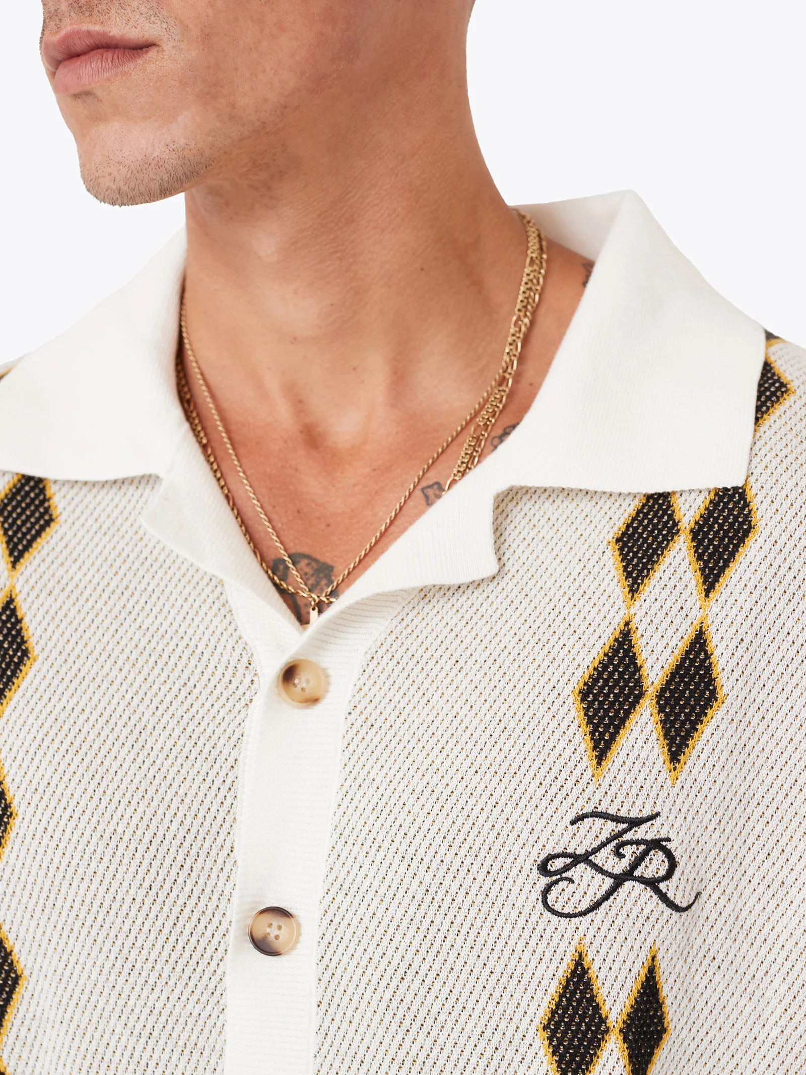 Diamond Bowling Knit Shirt - Image 6