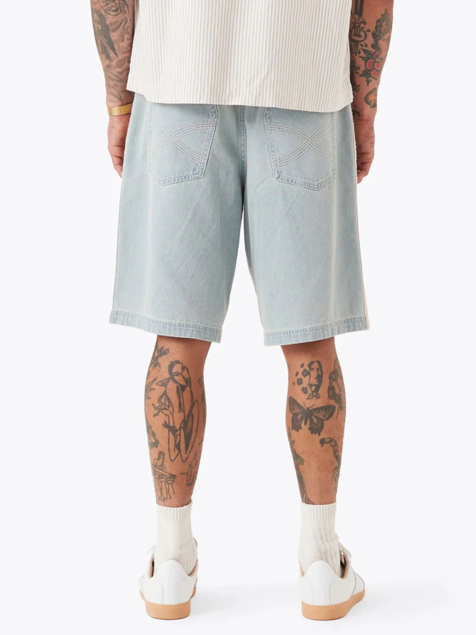Stitched Pintuck Denim Short - Image 2