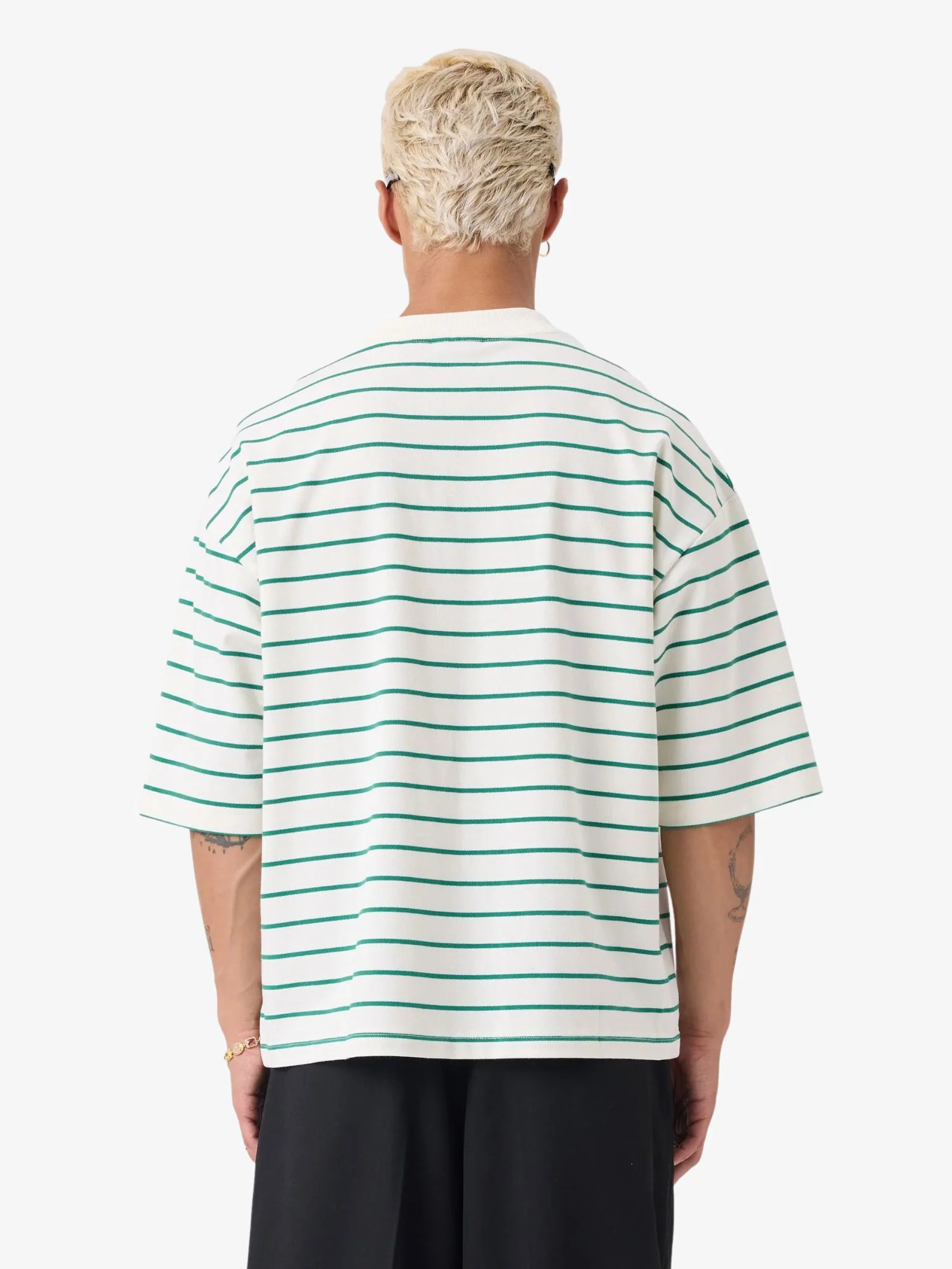 Stripe Crop Flow Tee - Image 2