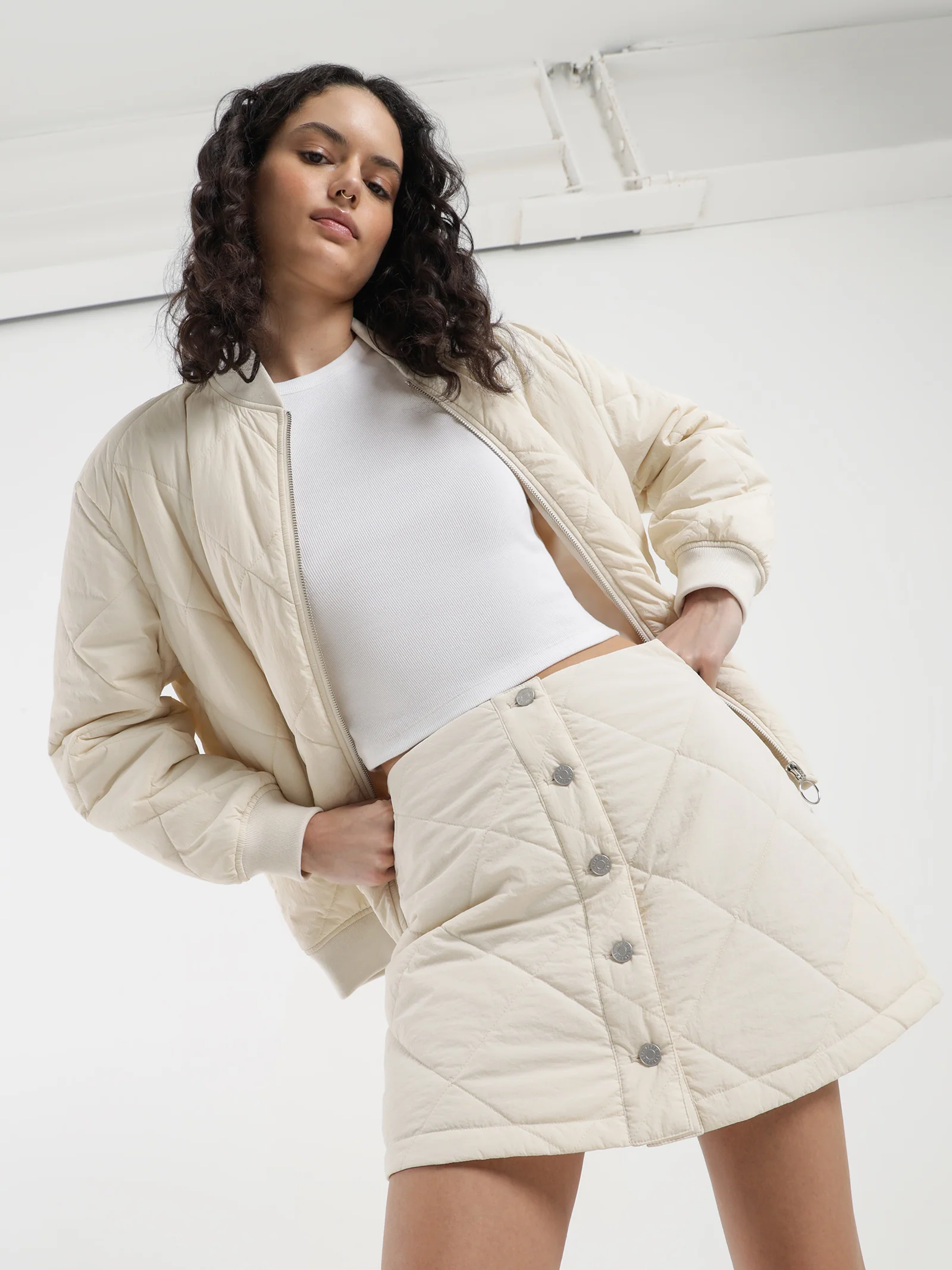 Zara Quilted Skirt - Image 2