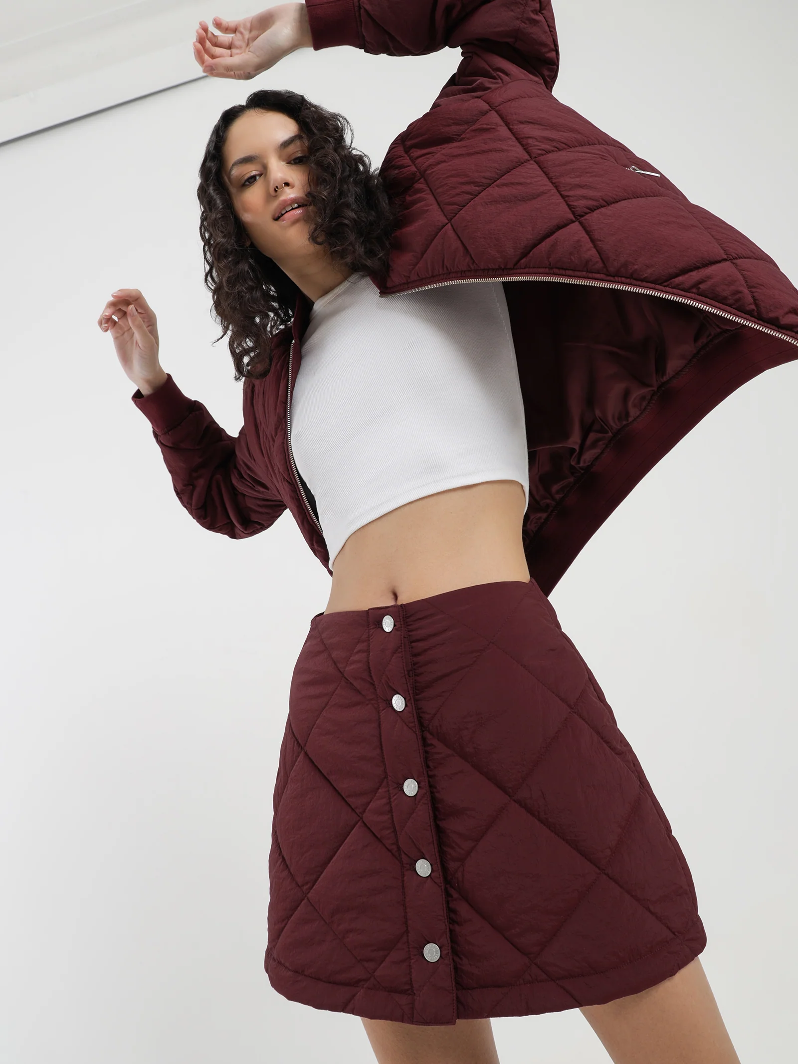Zara Quilted Skirt - Image 2