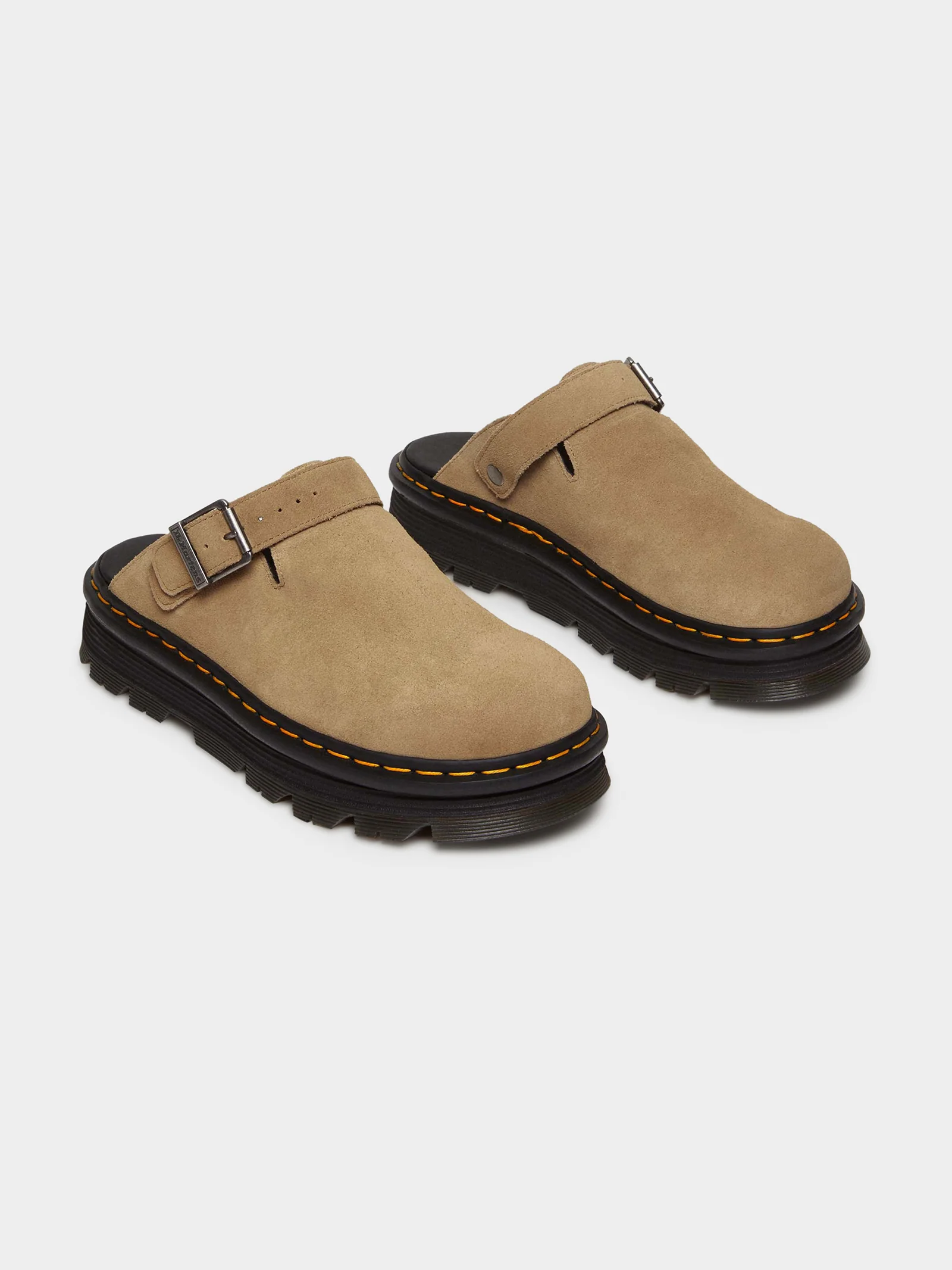 Unisex Zebzag Suede Casual Slingback Platform Mules - Image 2