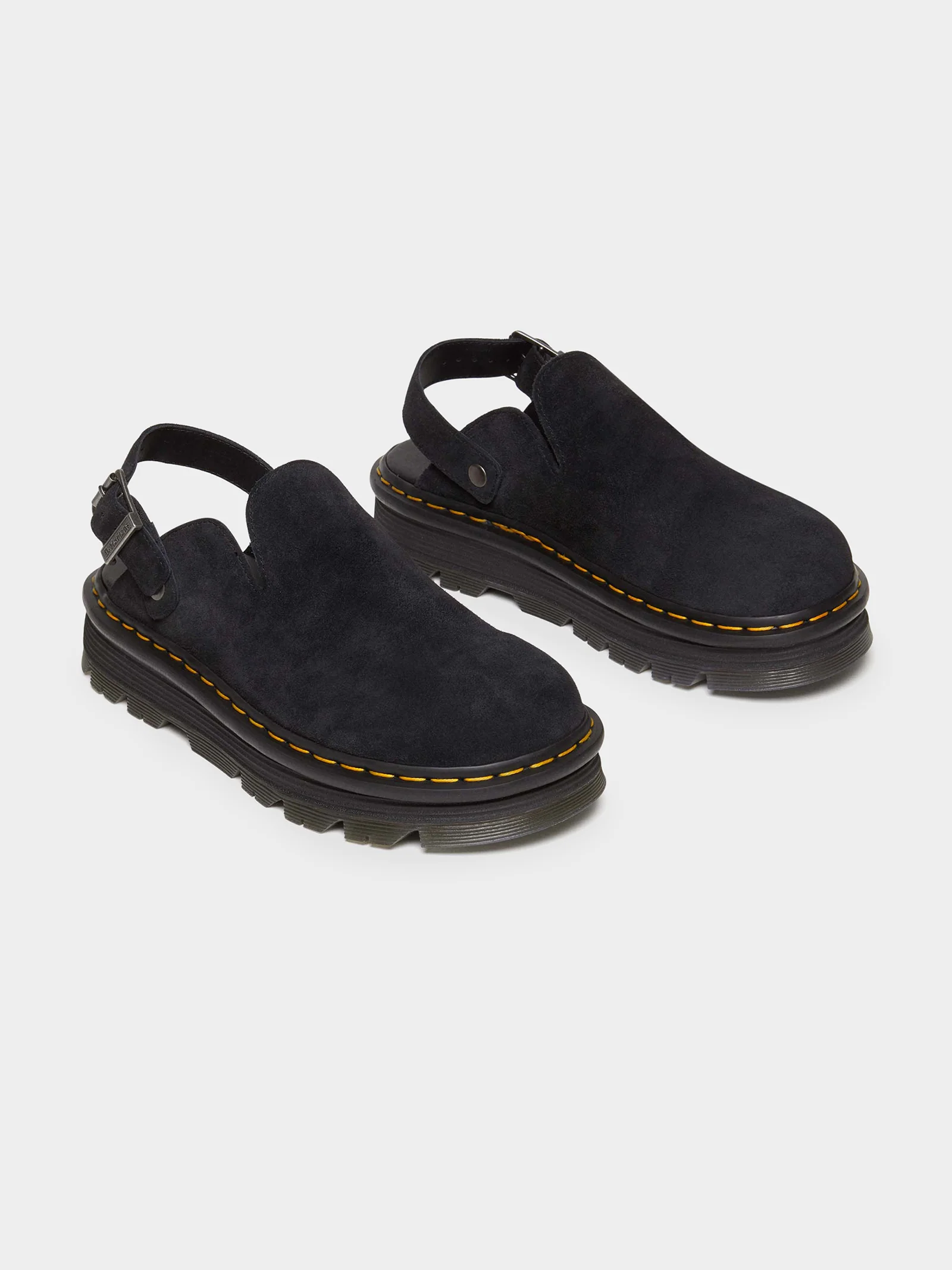 Unisex Zebzag Suede Casual Slingback Platform Mules - Image 2