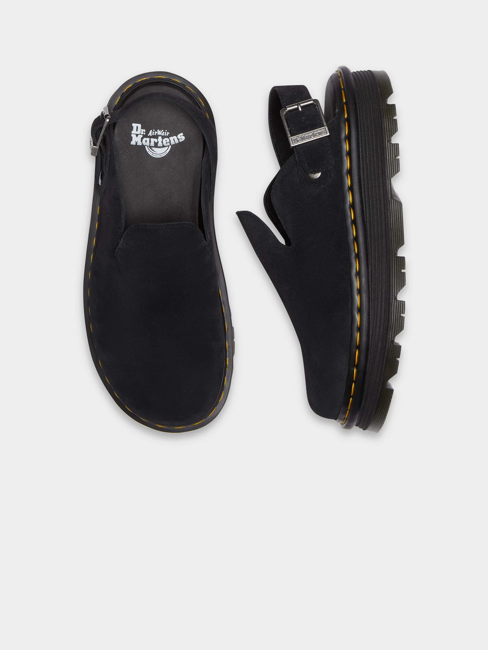 Unisex Zebzag Suede Casual Slingback Platform Mules - Image 3