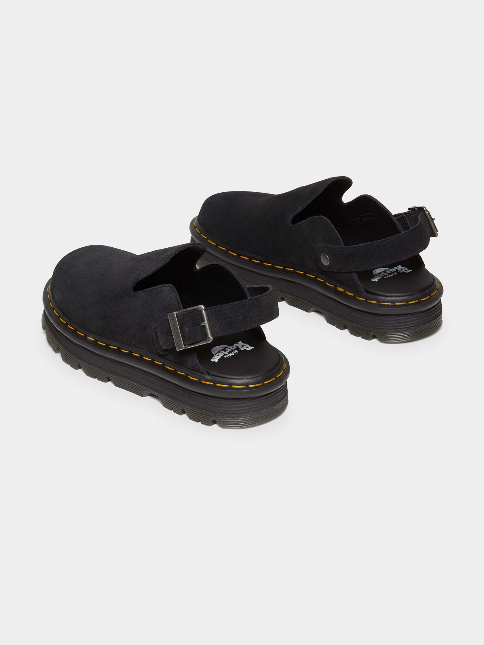 Unisex Zebzag Suede Casual Slingback Platform Mules - Image 7
