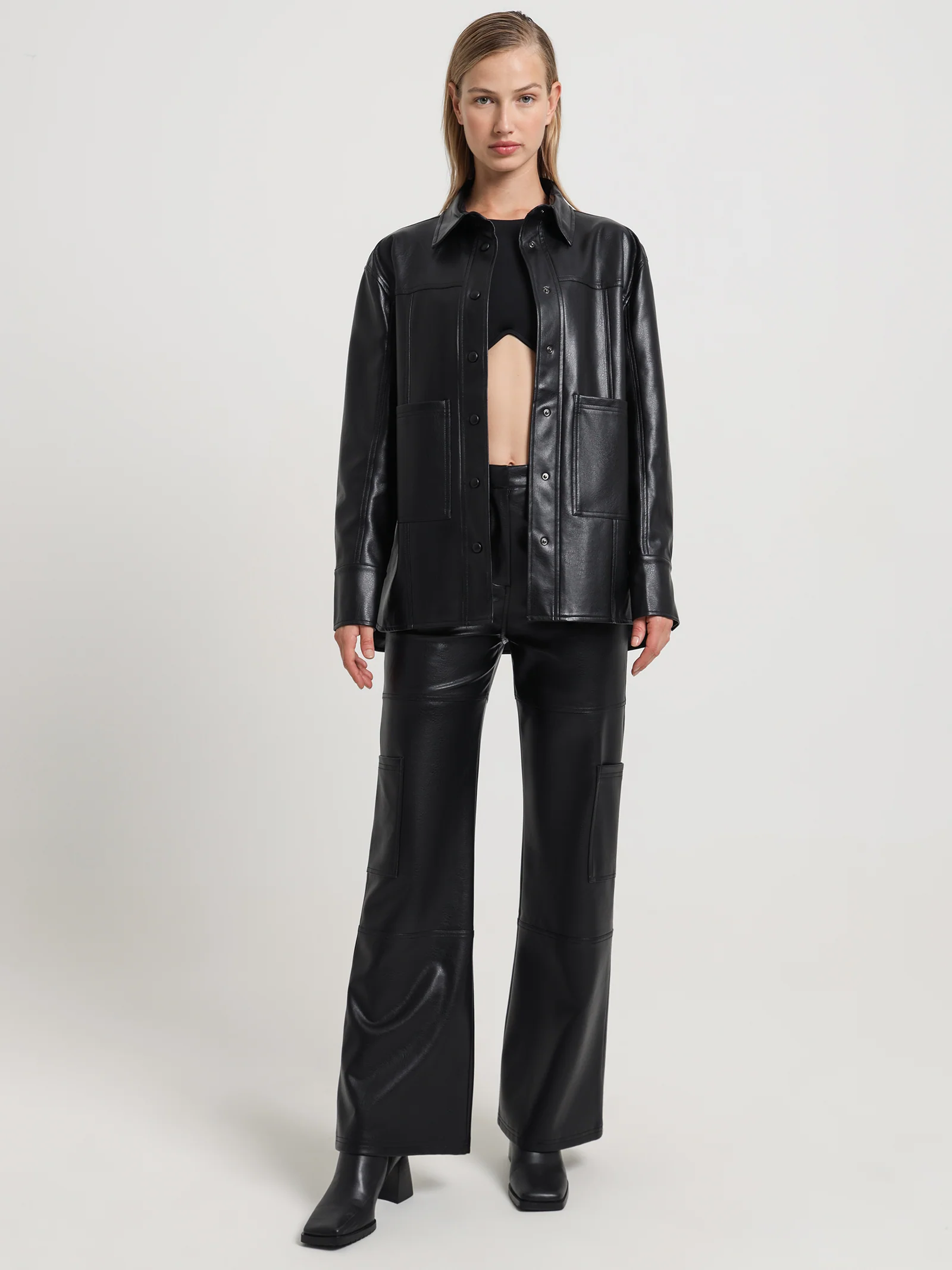 Zima Faux Leather Shacket - Image 2