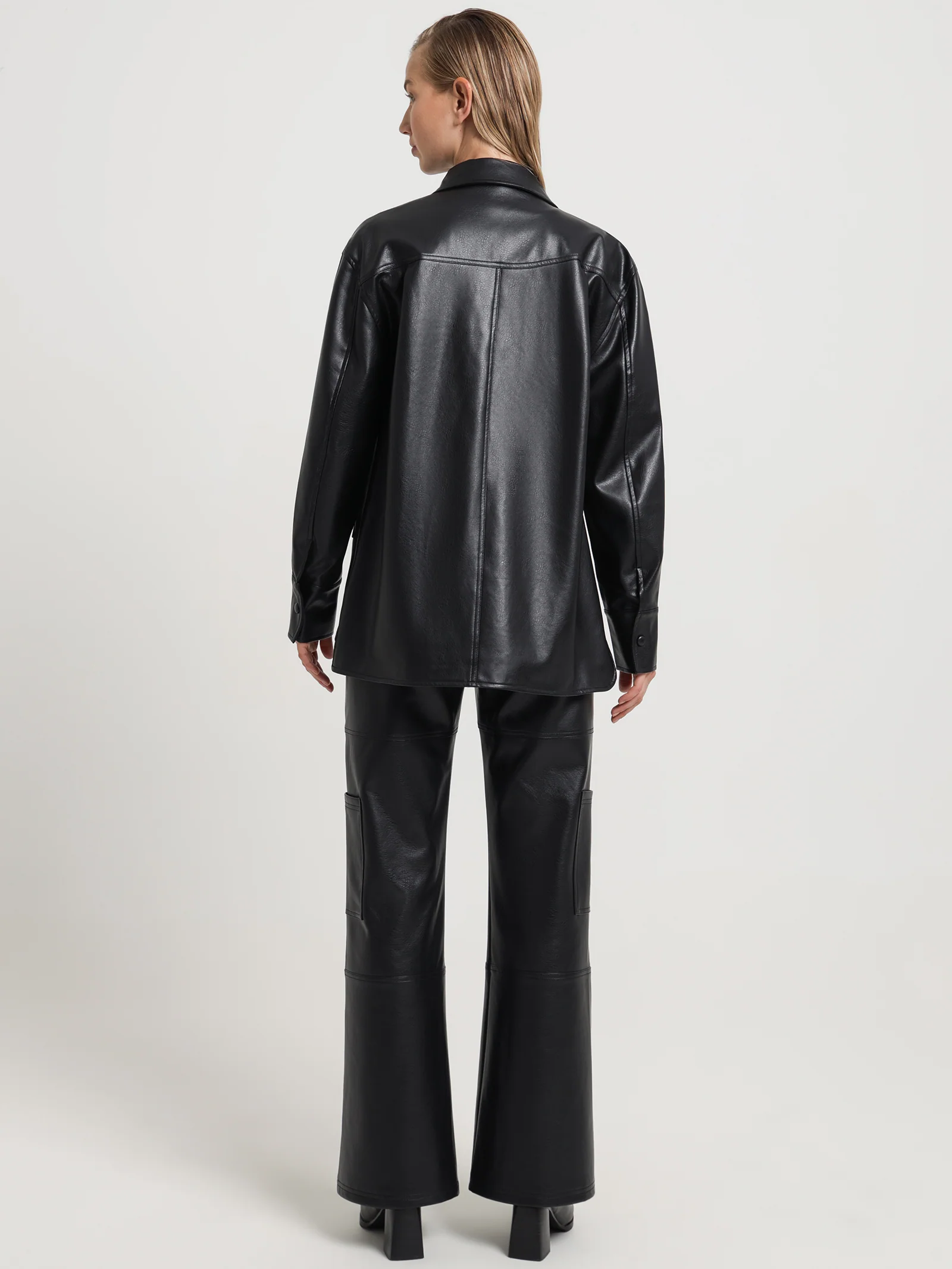 Zima Faux Leather Shacket - Image 6