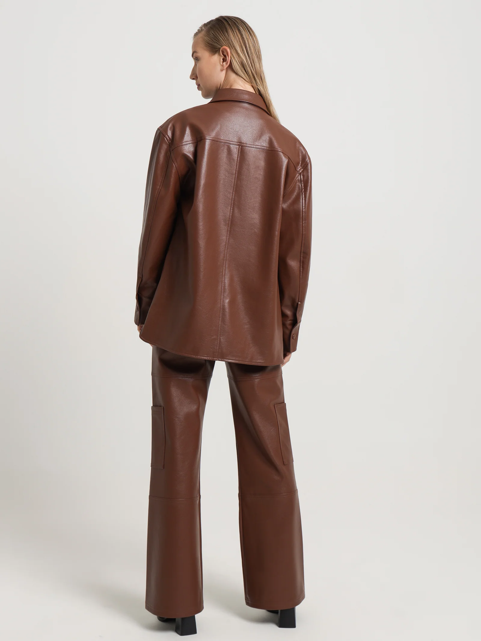 Zima Faux Leather Shacket - Image 5